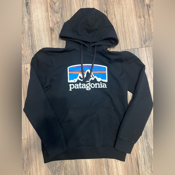 Patagonia Uprisal Logo Hoodie Black Men’s unisex Small - Picture 2 of 8